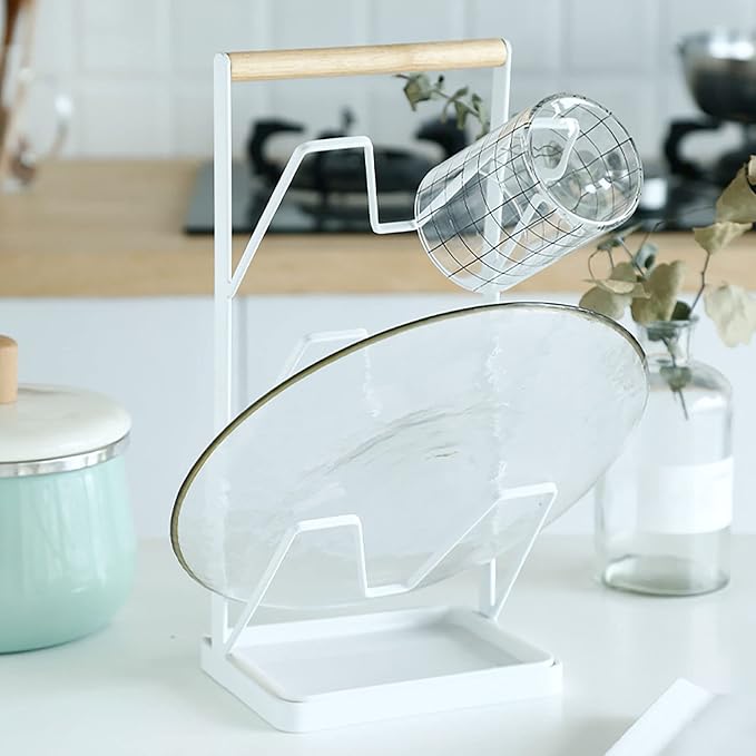 Pots and Pans Lid Organizer 3 Layer Pot Lid Holder Vertical Pot Cover Drainage Storage Rack Chopping Board Organizer for Kitchen