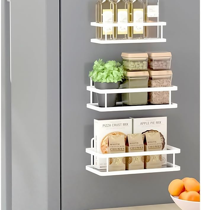 Wall-Mounted Bathroom Shelf,Shower Caddies,2 or 3 Tiers, Metal Storage Rack, Black and White Options (White, 3Tier)