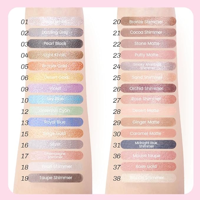 evpct 2Pcs Cream Eye Shadow Brightener Sticks Set for Eyes Waterproof, Orchid & Rose Shimmer Cream Eyeshadow Applicator Stick Long Lasting Pigmented Eye Makeup sombras en crema para ojos 26+27
