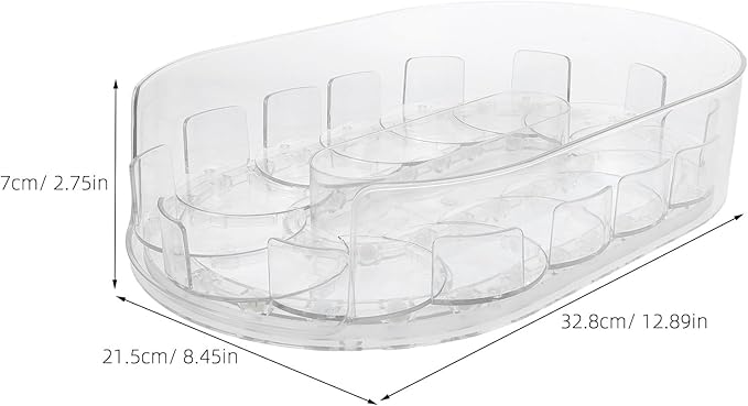 Rotating Fridge Organizer Turntable Tray Kitchen Pantry Spice Rack Non-Skid Condiment Storage for Refrigerator and Countertop