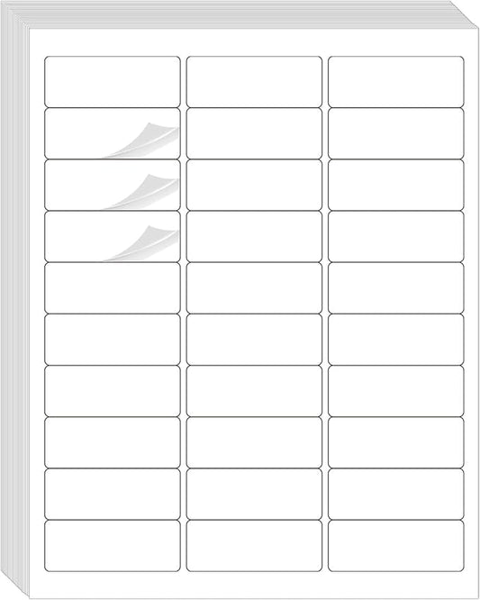 Yegawen 1" x 2-5/8" Address Labels 600 Labels Sticker Paper for Laser/Inkjet Printer Mailing Labels 8.5"×11"-White/20 Sheet