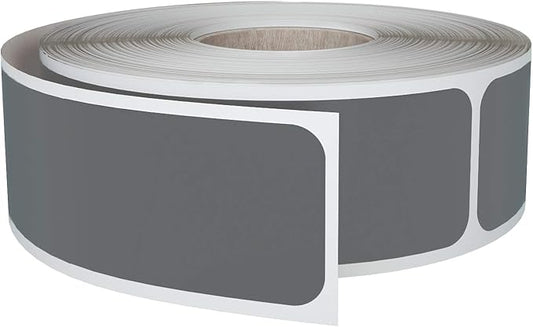 Royal Green Rectangle Label Stickers 3 x 1 inch (7.5cm x 2.5cm) Grey Sticker Roll - 250 Pack