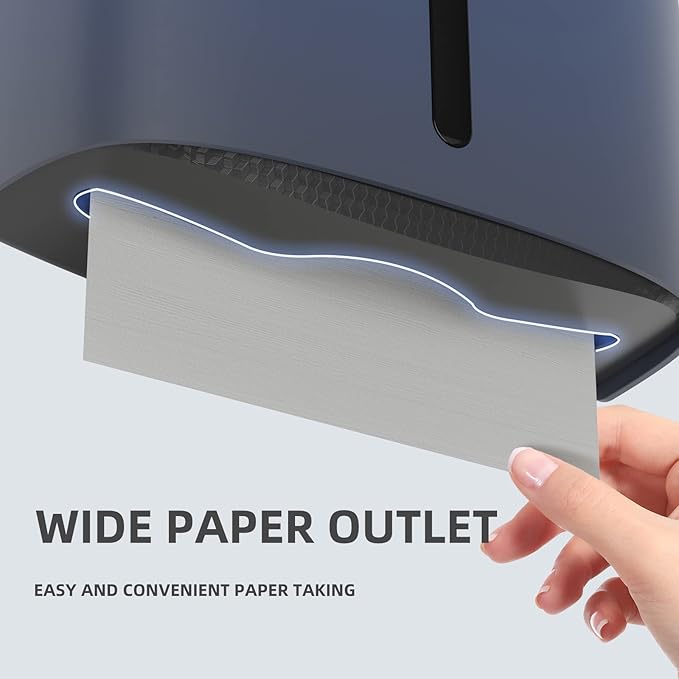 Commercial Paper Towel Dispenser Wall Mount Paper Towel Holder Large Capacity C Fold Hand Towel Dispenser Bathroom Tissue Dispenser (Blue)