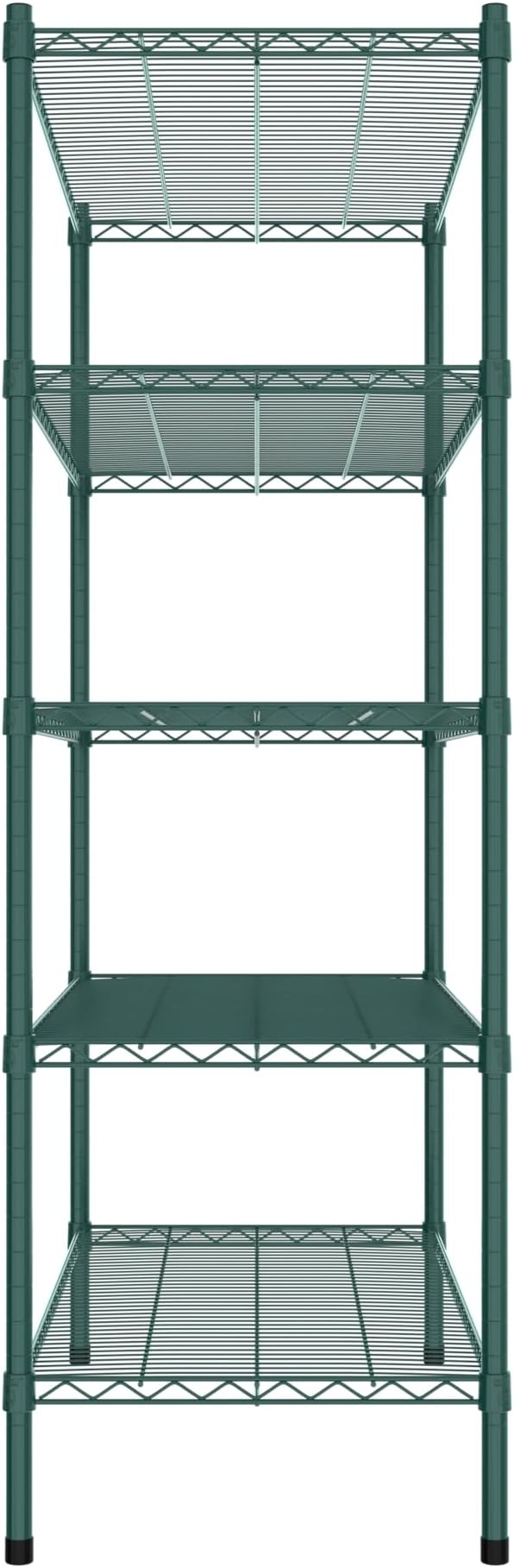 Commercial NSF Listed Green Epoxy Stationary Wire Shelving Kit 21" x 42" x 64", with 5 Shelves Perfect for Warehouse, Walk-in Refrigerator, Freezer, Grocery Store, Restaurant, Dishroom