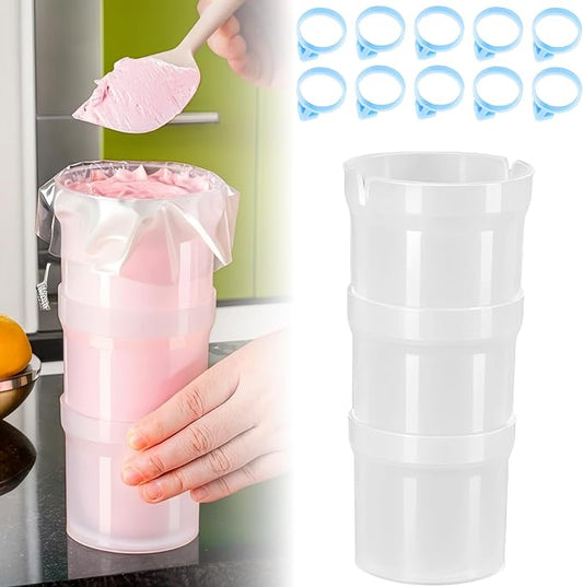 Pastry Piping Bag Holder Stand for Filling, Translucent Clear Plastic Cream Icing Bag Rack, Cake Decorating Tools (1 Pcs)