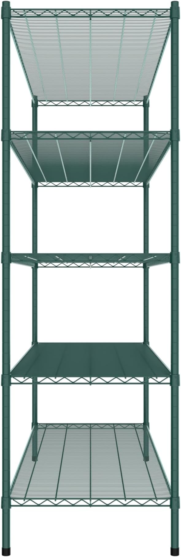 Commercial NSF Listed Green Epoxy Stationary Wire Shelving Kit 24" x 72" x 74", with 5 Shelves Perfect for Warehouse, Walk-in Refrigerator, Freezer, Grocery Store, Restaurant, Dishroom