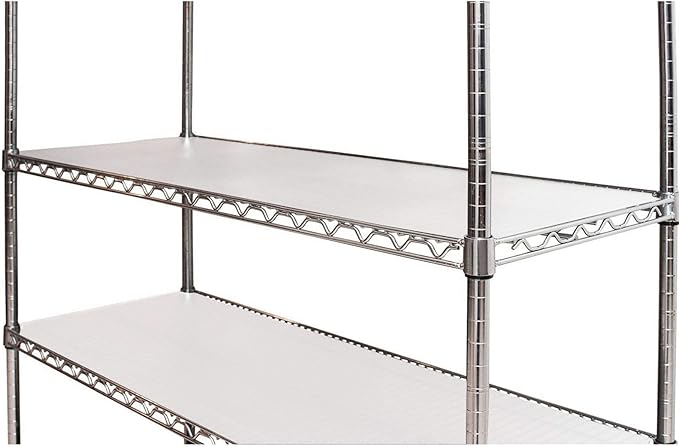 Slendor Wire Shelf Liner 18" x 36" Value Pack of 5 Flat Heavy Duty Waterproof Non-Adhesive Industrial Strength Plastic Mats for Tier Shelving Unit, Transparent
