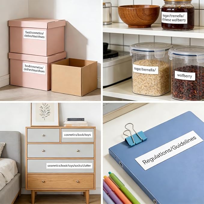 48 Pcs Reusable Dry Erase Labels, Reusable Sticky Notes Labels for Storage Bins Jars Pantry Organization, Dry Erase Stickers Fit Office School Home Craft(2x4inches)