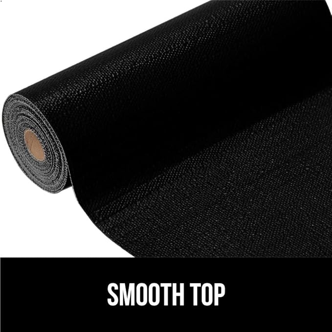 GORILLA GRIP DripGuard Shelf Liner, Non Adhesive Drawer and Kitchen Cabinet Protector, Slip Resistant BPA Free Smooth Surface Plastic Liners for Cabinets, Bathrooms, Closets, 12x120 Inch, Black
