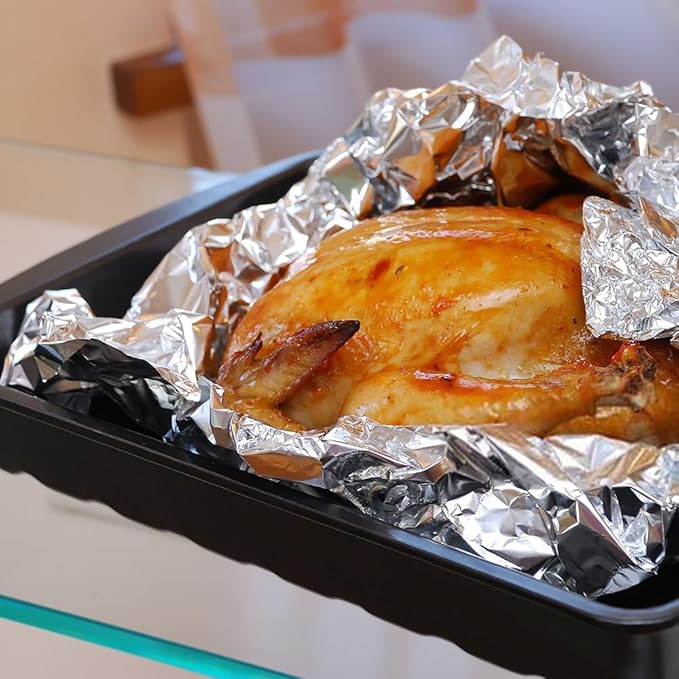 Aluminum Foil Heavy Duty 18 inch Wide, 500 FT Heavy Duty Food Safe Foil Wrap for Cooking, Baking, Grilling, (Pack of 4) Pony Packaging Aluminum Roll 23 Microns Thick - Commercial Grade