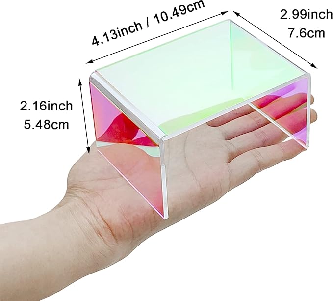 2 Sets Acrylic Display Risers Colorful Product Stand,Cupcakes Holder Dessert Display Transparent Showcase Stands, Candy Bar Risers, Acrylic Lifts Display for Figures