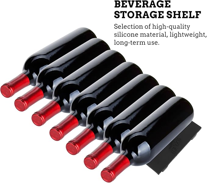 Cabilock Fridge can Organizer Mat 2-Pack Non-Slip Beer Bottle Stacking Pad for Refrigerator Kitchen Storage 10.03 X 3.93 X 0.78In