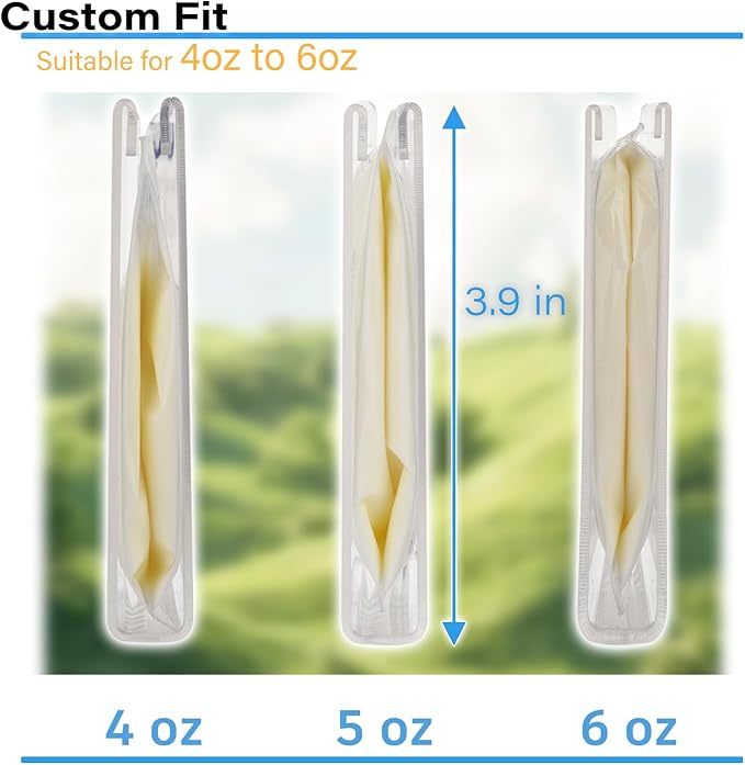 Breastmilk Storage Container with Freezer Flattener Kit, Large Capacity Organizer Bins for Flattening Milk Bags, Save Refrigerator Space (2 Pack)