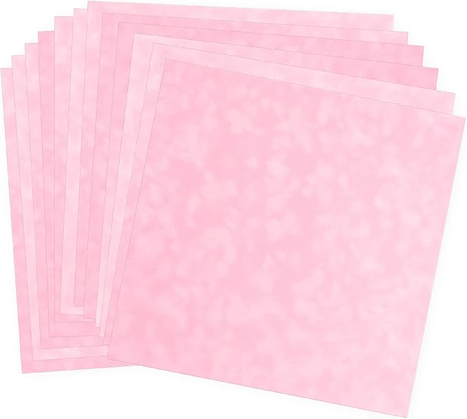 S.E.I Bubblegum Velvet Paper, Felt Fabric For Drawer and Jewelry Box Liner, 12" x 12" - 12 Sheets