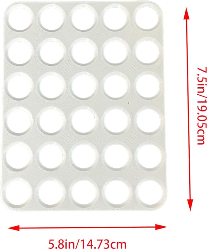 2 PCS Small Quail/Bird Egg Trays, Quail Egg Container, Quail Egg Tray Inserts Compatible with Dollar General's Fresh Start Refrigerator Storage Bin (Clear Plastic Tray not Included