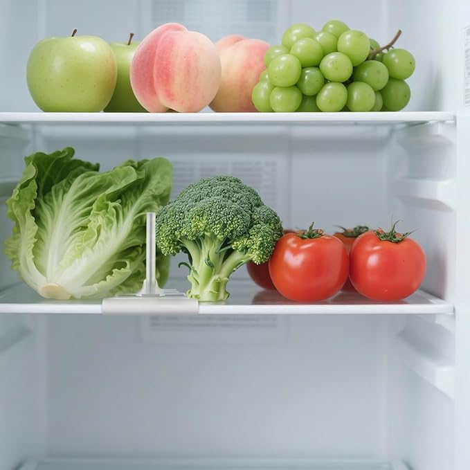 BESTOYARD 2Pcs Refrigerator Divider for Glass Shelves Organization Adjustable Freezer Cupboard Cabinet Drawer Fridge Shelf, Multifunctional Partition, Easy to Clean Grid Separator