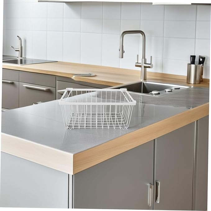 Chest Freezer Organizer With Folding Handle: Stackable Bin Basket Meat Storage Container - Vertical Sides Wire Ventilation Hanging Rack For Upright Deep Refrigerator