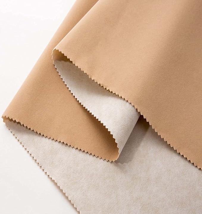 Self Adhesive Velvet Flocking Liner for Jewelry Drawer Art Crafts DIY Project Velvet Fabric Peel and Stick Drawer Velvet Liner 17.7" x 78.7" (Beige)