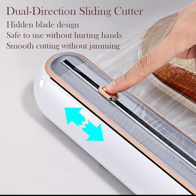 EasyCutter- The Premium Effortless Cling Film Dispenser for Every Kitchen by COZYTO (Amazing Gray)