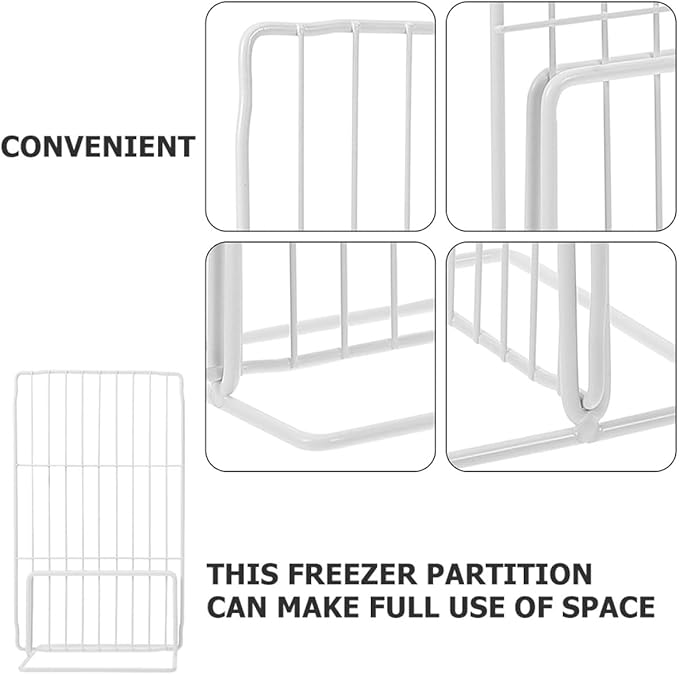 Refrigerator Separator Wire Divider 17x29cm Metal Freezer Partition Board Fridge Organizer Mesh Shelf Divider for Freezer Storage and Compartment Separation