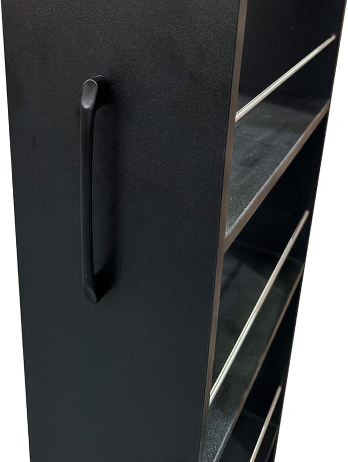 7 Tier Slim Rolling Storage Cart - Kitchen & Pantry Organizer, Narrow Storage Cabinet with Handle & Wheels, Spice Pull-Out Rack Next to Fridge Storage Shelf (Black B-7 Tier Shelf Unit)