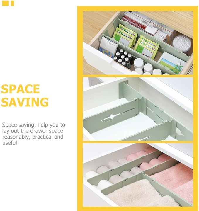FAVOMOTO 4pcs Retractable Drawer Partition Boards Multi-Functional Organizers for Drawer Sorting Space-Saving Design for Clothing Towels and Accessories Stylish for Storage