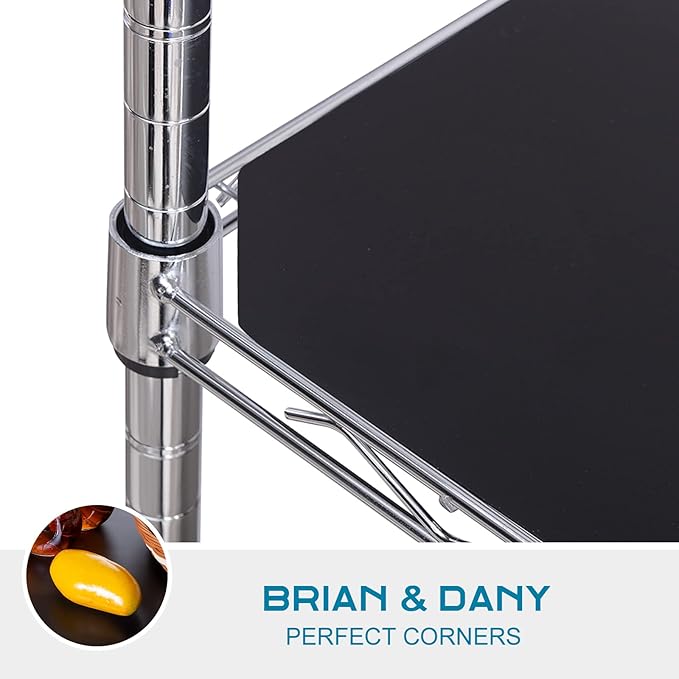 BRIAN & DANY Wire Shelf Liner 14" X 30", Heavy Duty Shelf Liners for Wire Shelving, Waterproof Protector Mats, Set of 4, Black