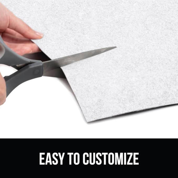 GORILLA GRIP LeakGuard Non-Adhesive Under Sink Mat for Kitchen Cabinet, Waterproof Quick Dry Shelf Liner, Durable Absorbent Felt Mats for Bathroom Sinks, Cabinets, Dresser, Easy to Trim, 24x30 White