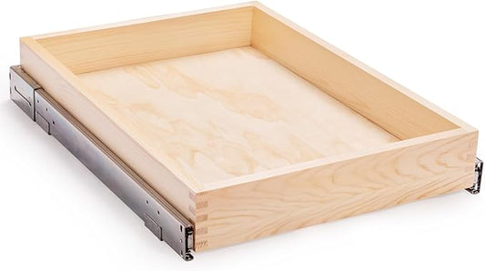 23”W x 21”D x 3”H Soft Close Slide Out Wood Drawer Organizer for Kitchen, Bottom and Side Assembly (Cabinet Opening>23.5 inches for Bottom Assembly, Opening= 23 inches for Side Assembly)