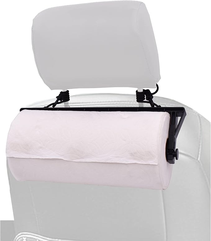 YYST Hanging Paper Towel Holder Portable Paper Towel Holder for RV, Camping,Tent, Grill, Garage, Car Backseat, Fence, Patio Umbrella, Beach Umbrella, etc with 2 Hooks (1)