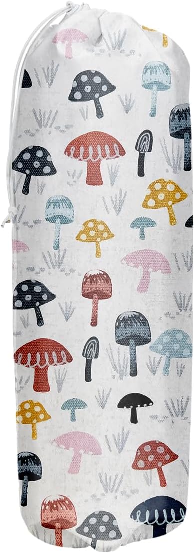 Mushroom Plastic Grocery Bag Holder Plastic Bag Storage Organizer Holders for Grocery Kitchen Cute Mushroom Home Kitchen Decor, Gifts for Women Mom Grandma