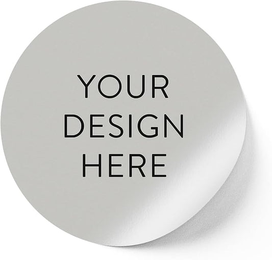 Custom Vinyl Stickers - Upload Your own Image, Text, Design, Logo - Personalized Logo Labels for Handmade, Packaging, Bottle, Jars, Candle, Brand Stickers (Gray, 3x3) 5-1000