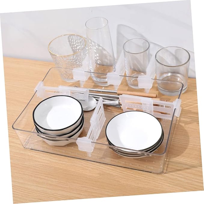 NUOBESTY 12Pcs Adjustable Refrigerator Dividers Fridge Side Door Partition for Organized Storage Easy to Install Durable and Flexible Compartment Separators for Clutter