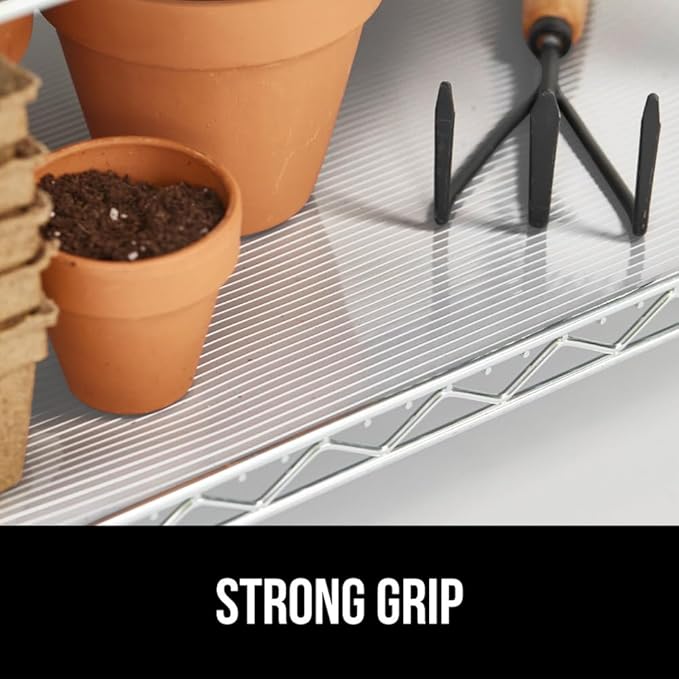 GORILLA GRIP DuraGuard Shelf Liner, 24x30 Non-Adhesive Cabinet Liners for Kitchen Drawers, Shelves, Refrigerator, Pantry Storage, Bathroom Closet, Durable Waterproof BPA Free Ribbed Plastic, Clear