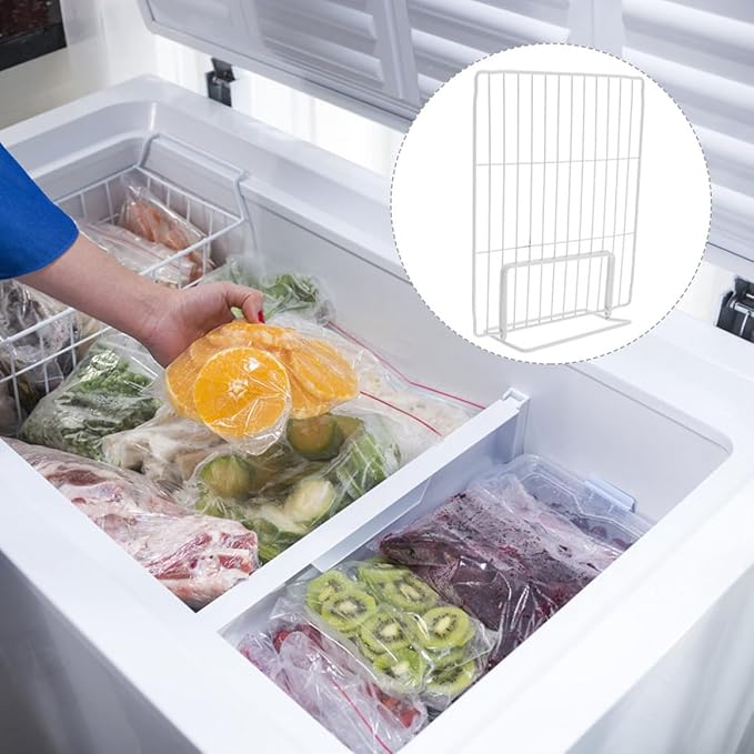 Refrigerator Partition Board 28x18cm Wire Mesh Shelf Divider Freezer Compartment Organizer for Chest Freezer and Fridge Storage