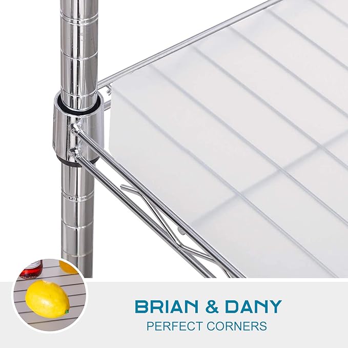 BRIAN & DANY Wire Shelf Liner 14" X 24", Set of 10, Heavy Duty Shelf Liners for Wire Shelving, Waterproof Protector Mats, Transparent