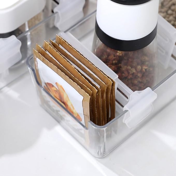 3Pcs Adjustable Refrigerator Dividers – Expandable Fridge Drawer Separator for Side Door Storage Fridge Shelf Organizer Plastic