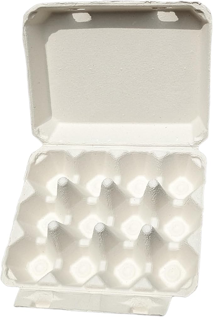Vintage Egg Cartons for 12 Large Eggs – Classic 3x4 Layout – Durable Recycled Cardboard – Farmhouse Style – Eco-Friendly Packaging - White 200 Pack