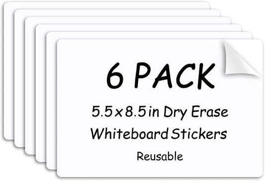 SVNOOC Multi-Use Dry Erase Board Dry Erase Small White Board for Classroom Office Home, 5.5x8.5 inches Lapboards for Students School Meeting Message (6 Pack)
