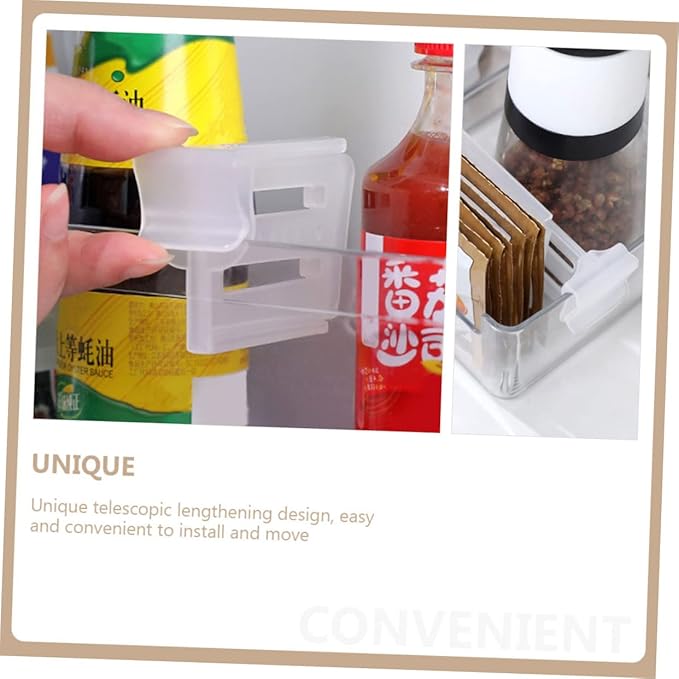 NUOBESTY 12Pcs Adjustable Refrigerator Dividers Fridge Side Door Partition for Organized Storage Easy to Install Durable and Flexible Compartment Separators for Clutter