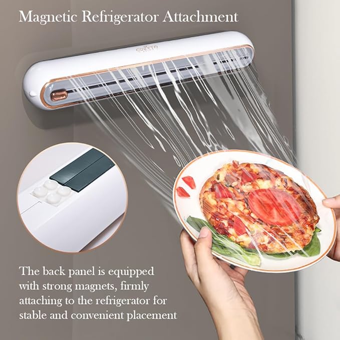 EasyCutter- The Premium Effortless Cling Film Dispenser for Every Kitchen by COZYTO (Amazing Gray)