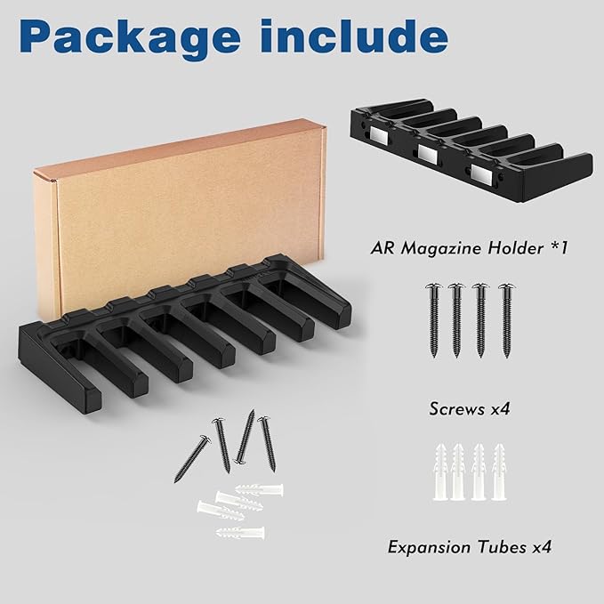 PMAG Rack Wall Mount,Mag Holder|AR Magazine Hodler|Wall Mount Display Mag Storage,Home Magazine Storage Rack,Mag Rack for Gun Safe,Locker,Cabinet,Wall