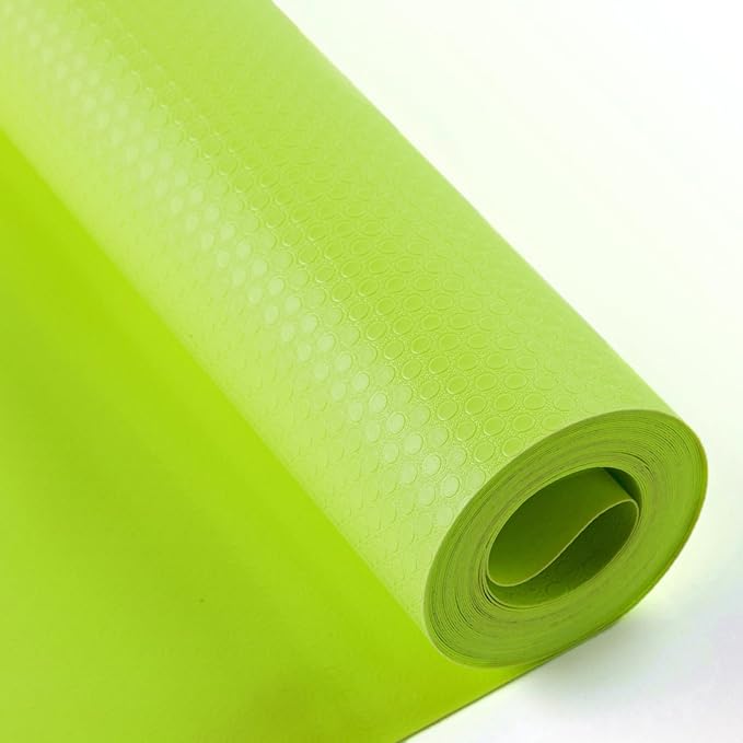 Bloss Shelf Liners, Non Adhesive EVA Drawer Mat Liners Roll for Bathroom, Kitchen, Desks, Deco Shelves 17.7×177 inch (Green)