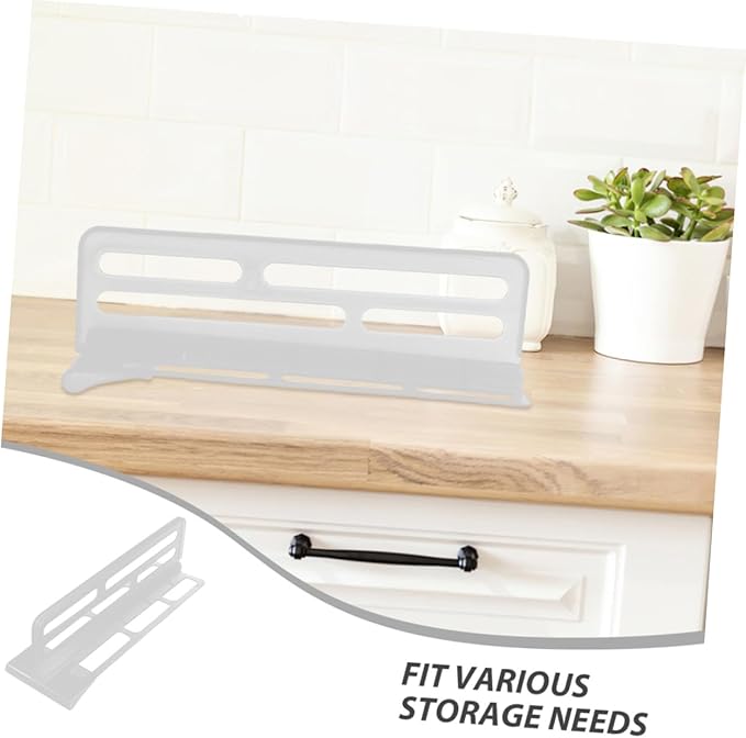 6pcs Refrigerator Dividers 26cm Adjustable Fridge Compartment Organizers Plastic Clip-on Food Separators for Home Kitchen Storage and Fridge Classification