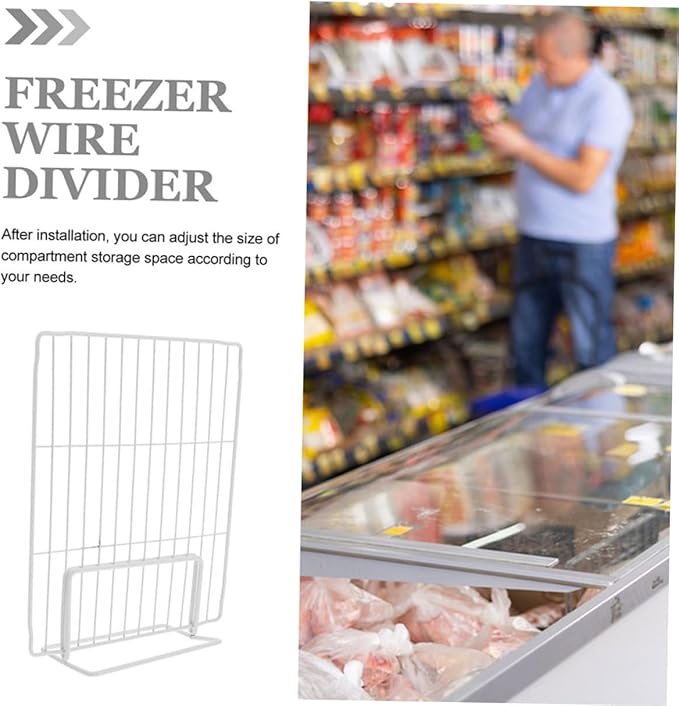 SMASOLO Refrigerator Storage Divider Fridge Shelf Storage Organizers Deep Freezer Dividers Freezer Compartment Organizers Easy to Clean