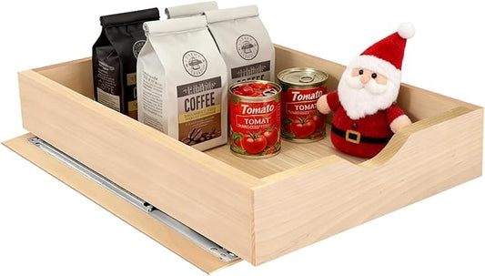 Pull Out Drawers for Cabinet 21.5" W x 23" D x 4.5" H Wood Slide Out Organizer and Storage Kitchen Cabinet Drawers Slide Out Shelves Pull Out Shelves in Kitchen Pantry Bathroom with Soft Close