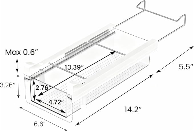 BIINONE Fridge Organizer Drawer, Clear Plastic Fridge Organizer Bins