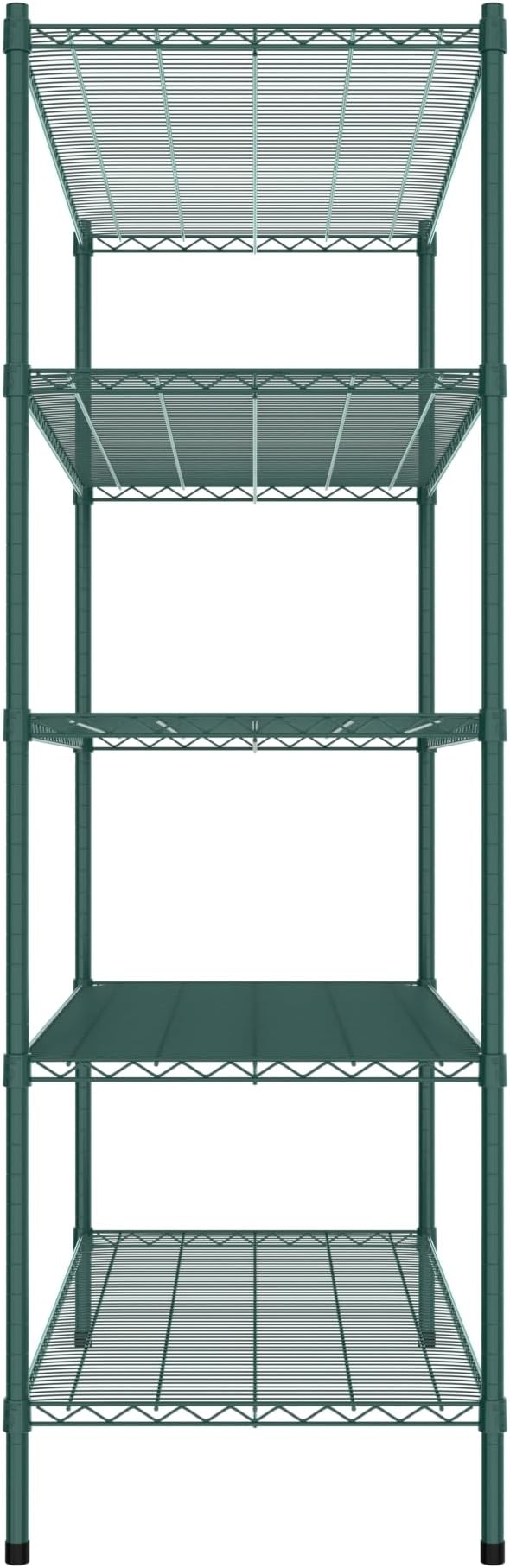 Commercial NSF Listed Green Epoxy Stationary Wire Shelving Kit 24" x 54" x 74", with 5 Shelves Perfect for Warehouse, Walk-in Refrigerator, Freezer, Grocery Store, Restaurant, Dishroom