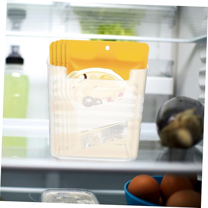OUNONA 4pcs Translucent Refrigerator Organizer Bins for Efficient Kitchen Storage for Easy Access for Fruits Vegetables and Condiments