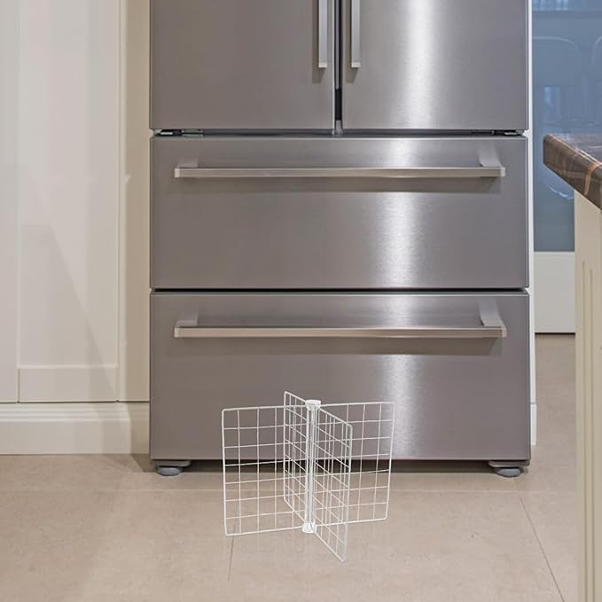 Freezer Separator Divider Wire Rack, 4-compartment Iron Wire Fridge Partition Organizer, 41x41x32cm Metal Storage Basket for Refrigerator and Deep Freezer Organization